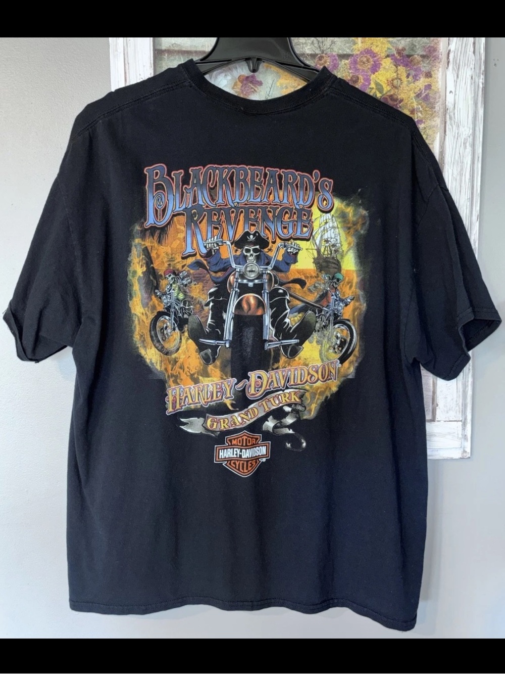 Vintage 90s Double Sided Harley Davidson Grand Turk  XXL 2XL Graphic T-Shirt